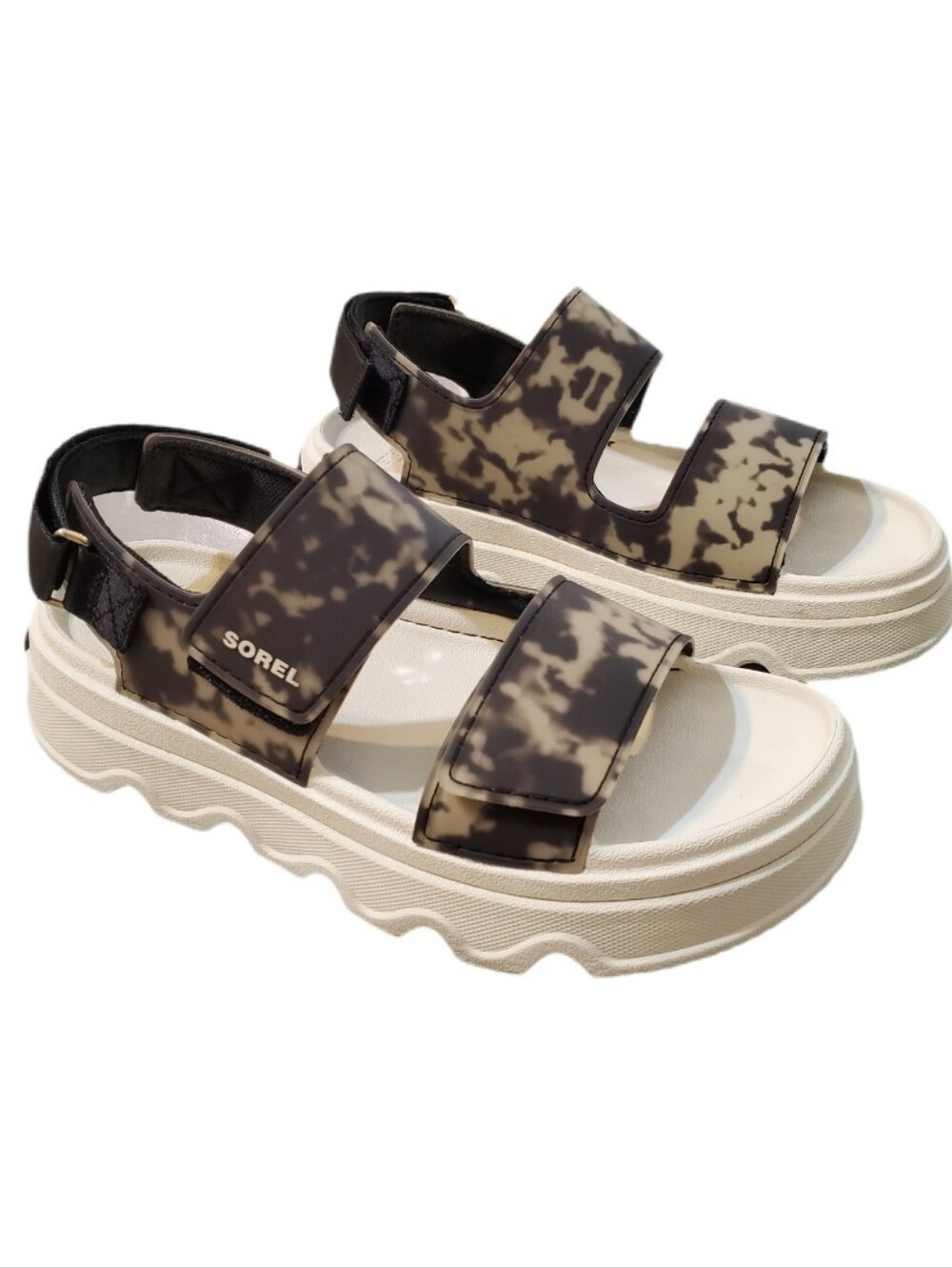 Sorel Women's Kinetic™ Sunchase Ankle Strap Black Chalk Sandal Size 8